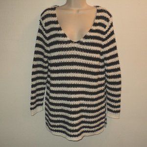 NEW Dana Buchman XL Pullover Sweater Black-Ivory